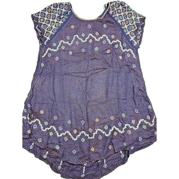 Free People Dresses & Skirts - Free People Bead It Midi Dress Sz Large Purple Orange Woven NWT Boho Festival